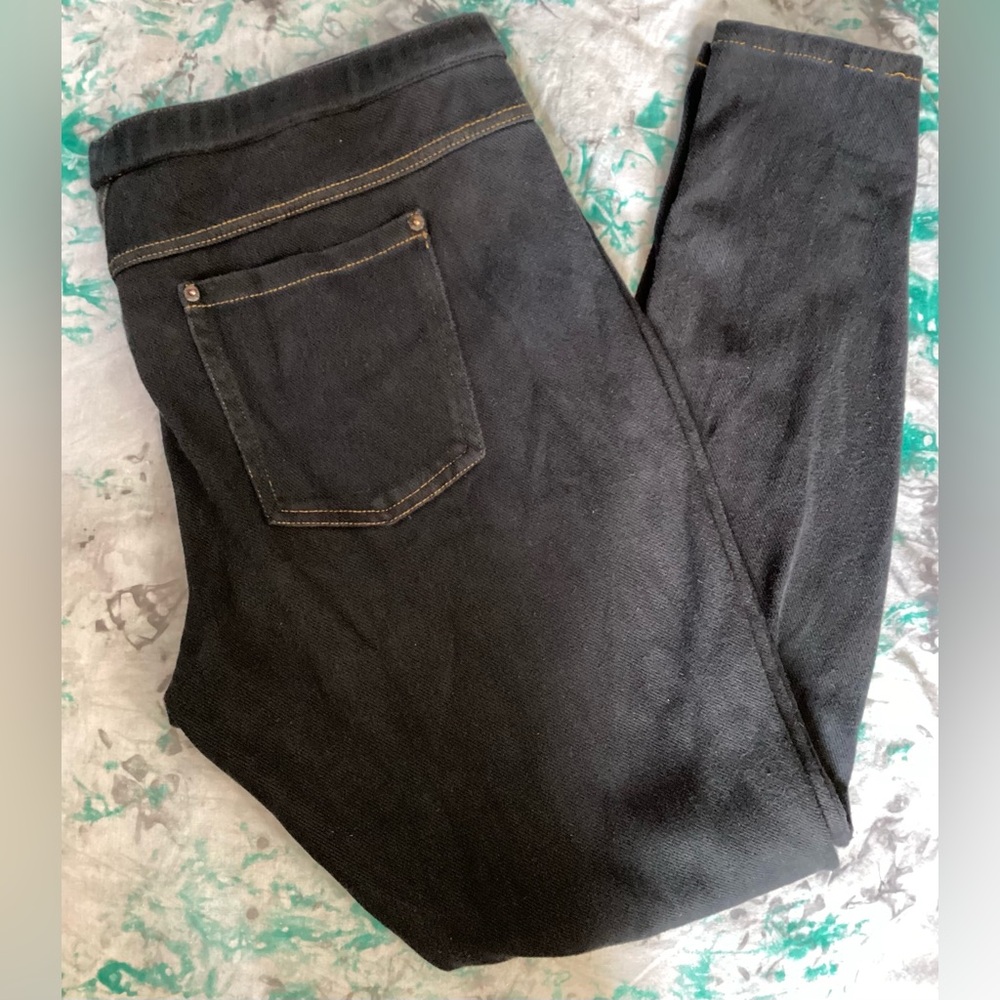 HUE Women's Black Skinny Jeggings XL